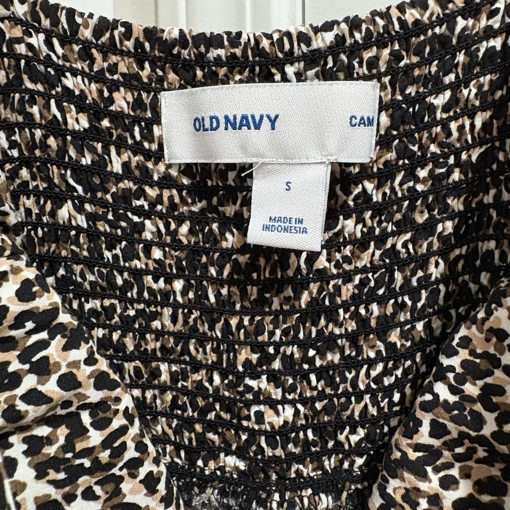 Old Navy Black and White Leopard Mini Dress - Picture 3 of 3